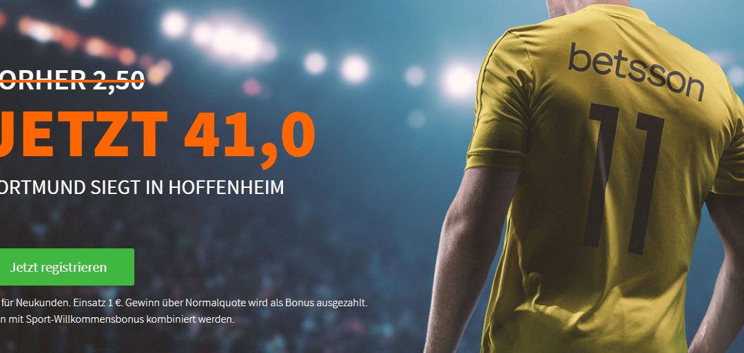 Mega-Quote: 41.0 für Dortmund-Sieg in Hoffenheim