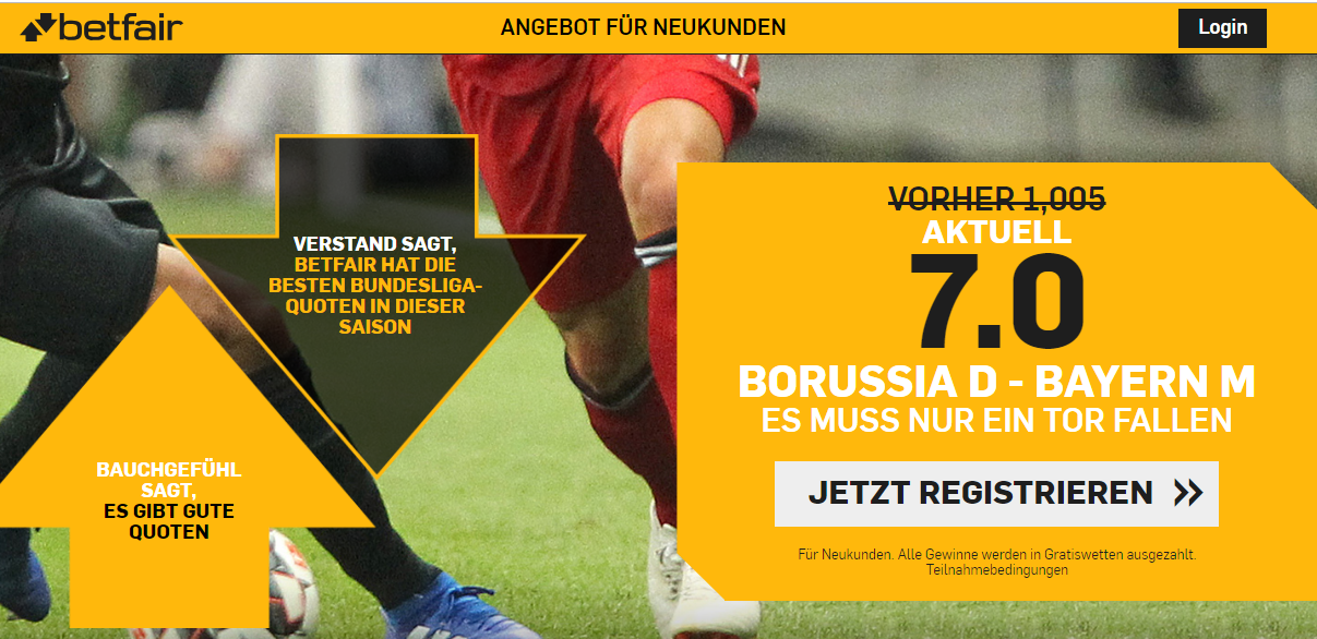 7.0 – für ein einziges Tor bei Dortmund gegen Bayern