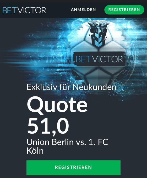 Mega-Quote: 51.0 für Köln-Sieg in Berlin
