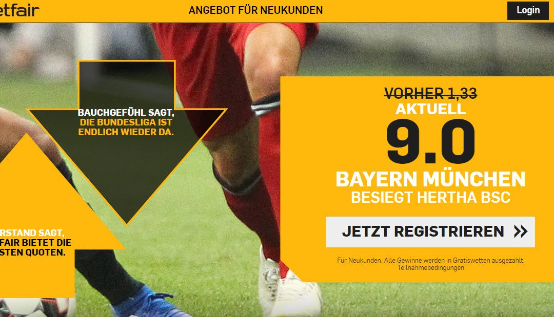 45 Euro für 5 – wenn Bayern in Berlin gewinnt