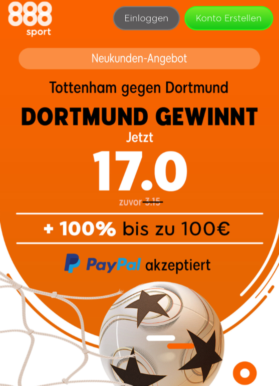 80 Euro Bonus – wenn Dortmund bei Tottenham gewinnt