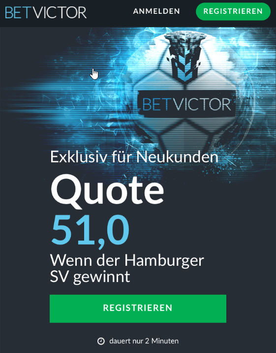 Mega-Quote: 51.0 für einen HSV-Sieg gegen Dresden