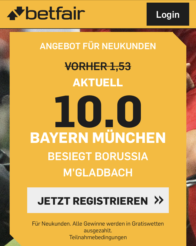50 Euro für 5 – wenn Bayern Gladbach schlägt