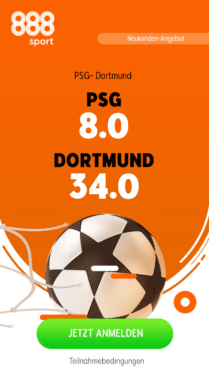 Mega-Quote 34.0 für Dortmund-Sieg bei PSG
