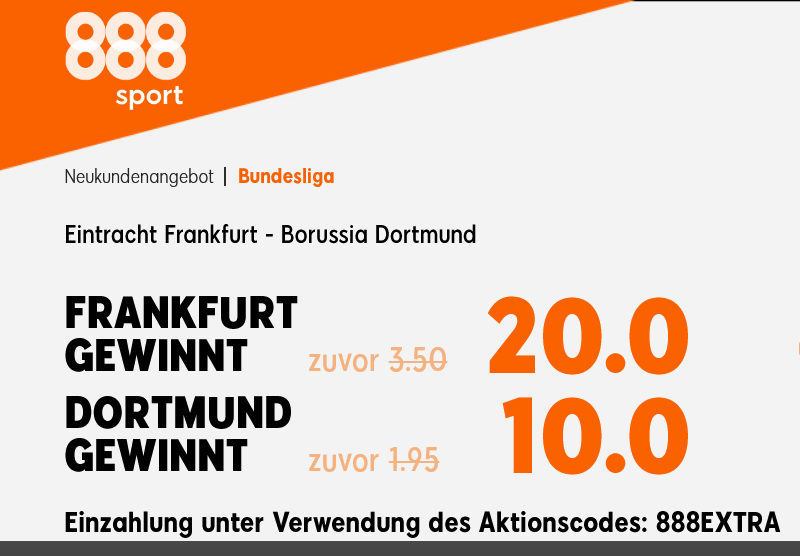 Kann Frankfurt den BVB ärgern? Mega-Quote bei 888!